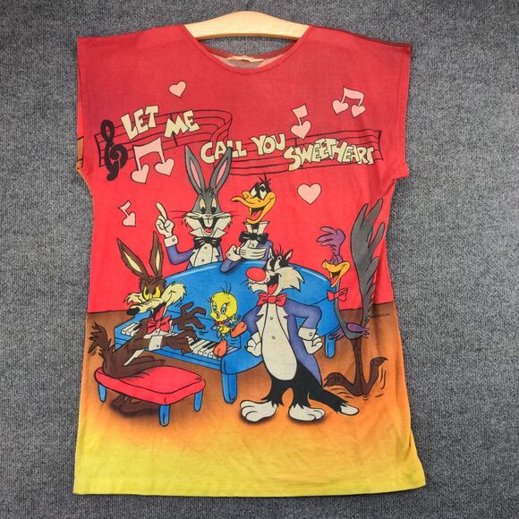 Vintage Jodie Arden Looney Tunes Sweetheart Sleep Shirt Womens XXL Multi - Picture 2 of 14